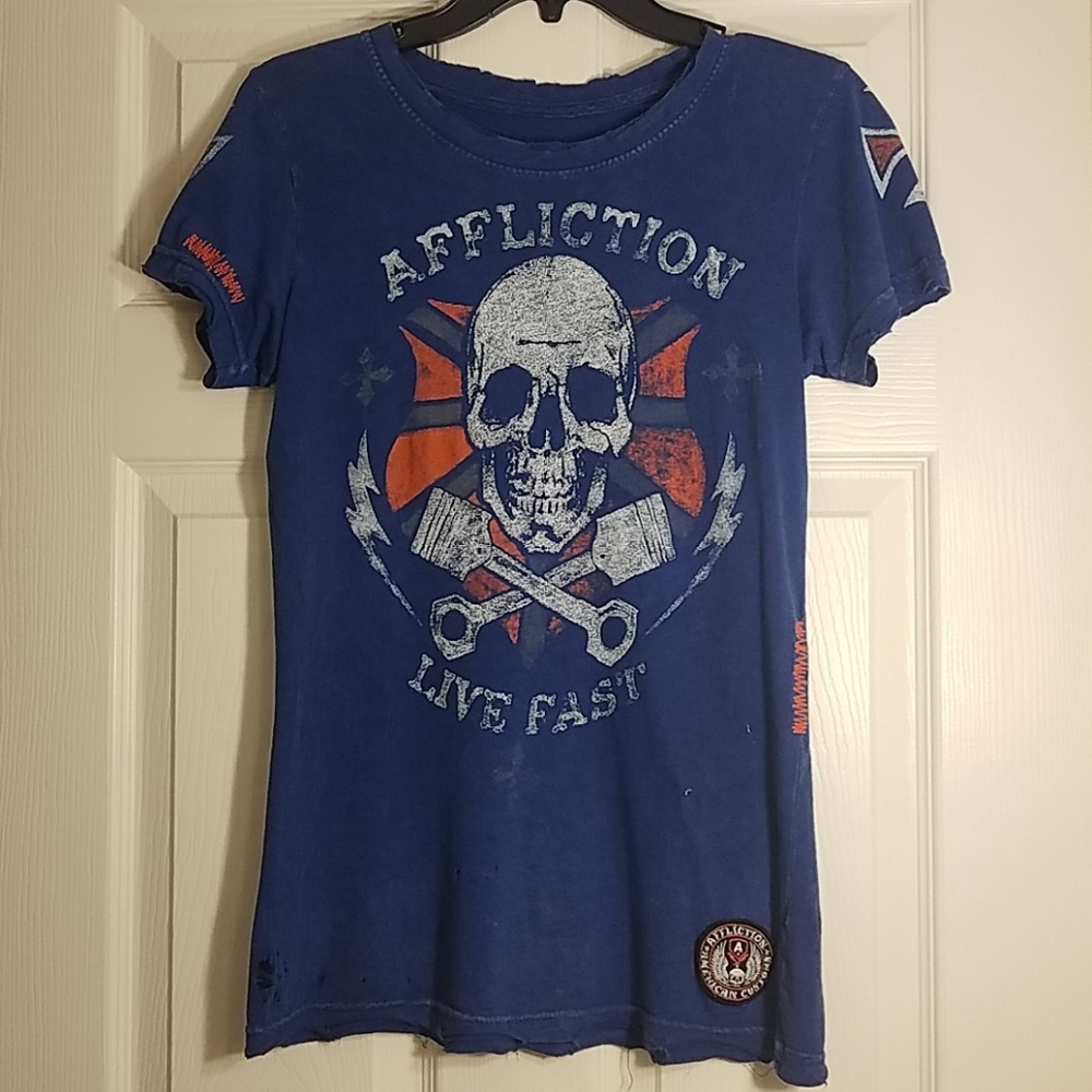 Affliction shirt women's medium